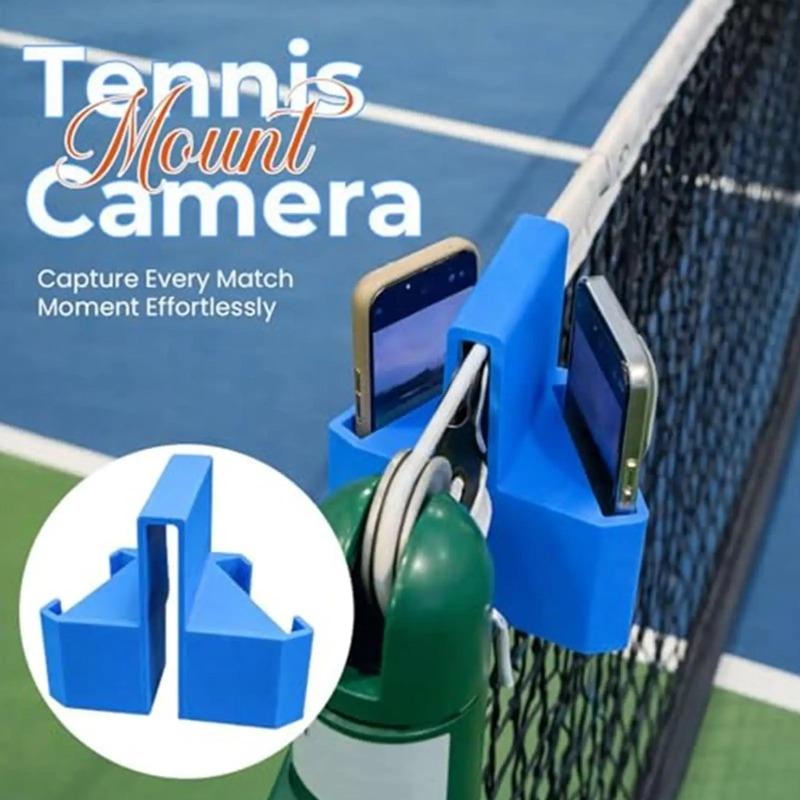 Držák telefonu na plot Přenosná svorka 3D tištěný Držák kamery na tenis pro analýzu zápasu Trénink na kurtu Živé vysílání Sport
