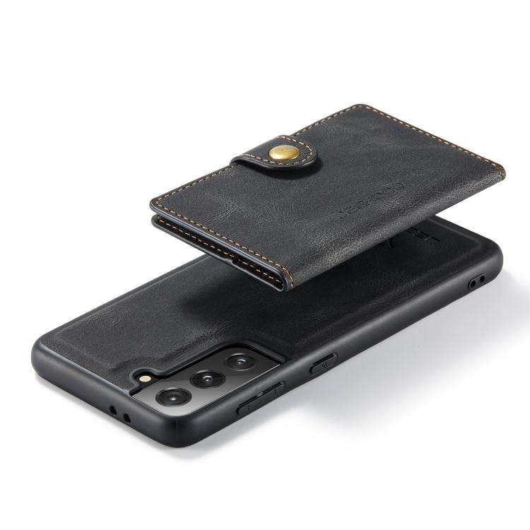 For Samsung Galaxy S21 5G JEEHOOD Retro Magnetic Detachable Protective Case with Wallet & Card Slot & Holder