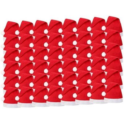 PACK OF 30 / Christmas Santa Claus Hat/Santa Claus Cap Merry Christmas Hat Cap for Christmas/Xmas Party Celebration