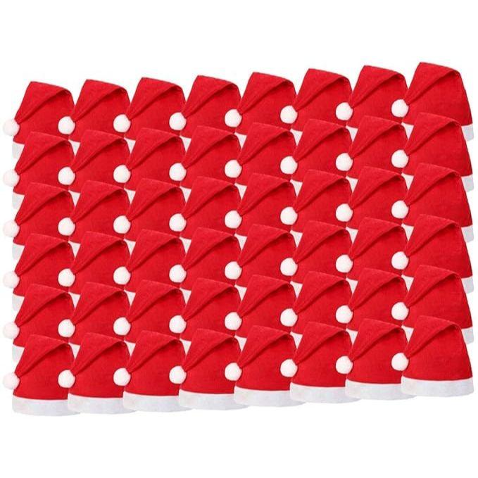 

PACK OF 30 / Christmas Santa Claus Hat/Santa Claus Cap Merry Christmas Hat Cap for Christmas/Xmas Party Celebration
