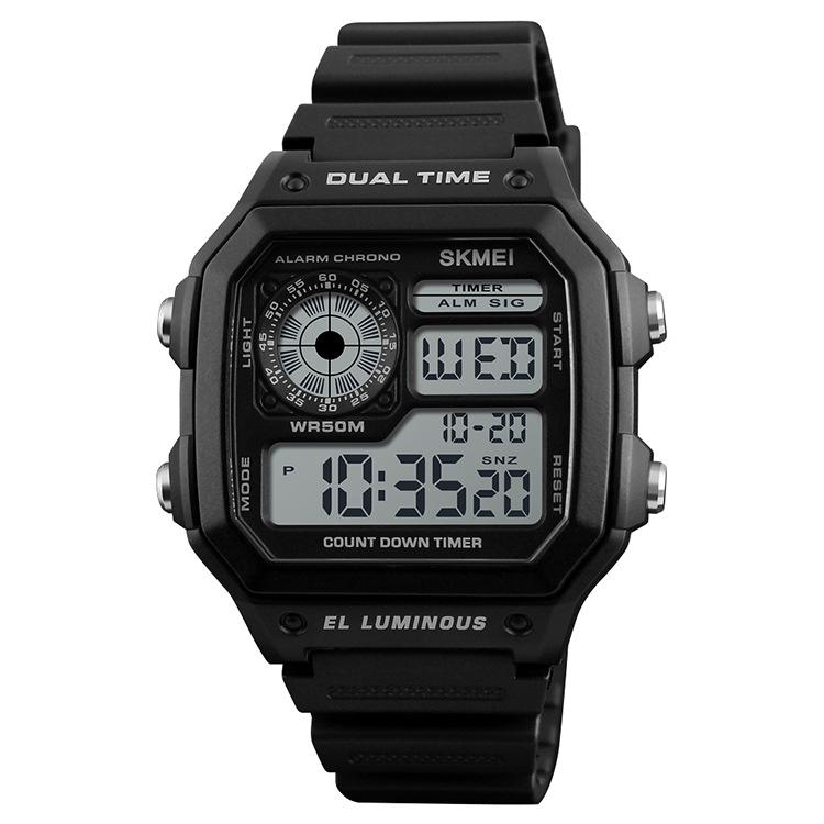 Skmei Men's Digital Sports Watch: Fashionable, Waterproof, Luminous Display for Outdoor Activities & Students.
