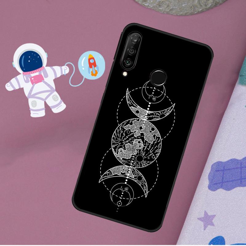 

Чехол для Huawei Nova Y72 Y73 Y60 Y70 Y90 Y61 Y91 7i 8i 11i 12i 12s 9 10 SE P20 P30 P40 Lite, Оккультизм, Колдовство, Луна, Готическая ведьма Huawei Nova Y72
