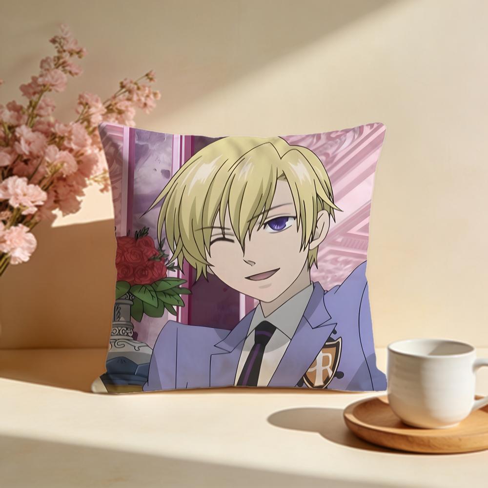 Stylish OOuran High School Host Cluber Cushion Cover Stylish Washable Pillow Cover Ideal for Couch Bedroom Car Decoration