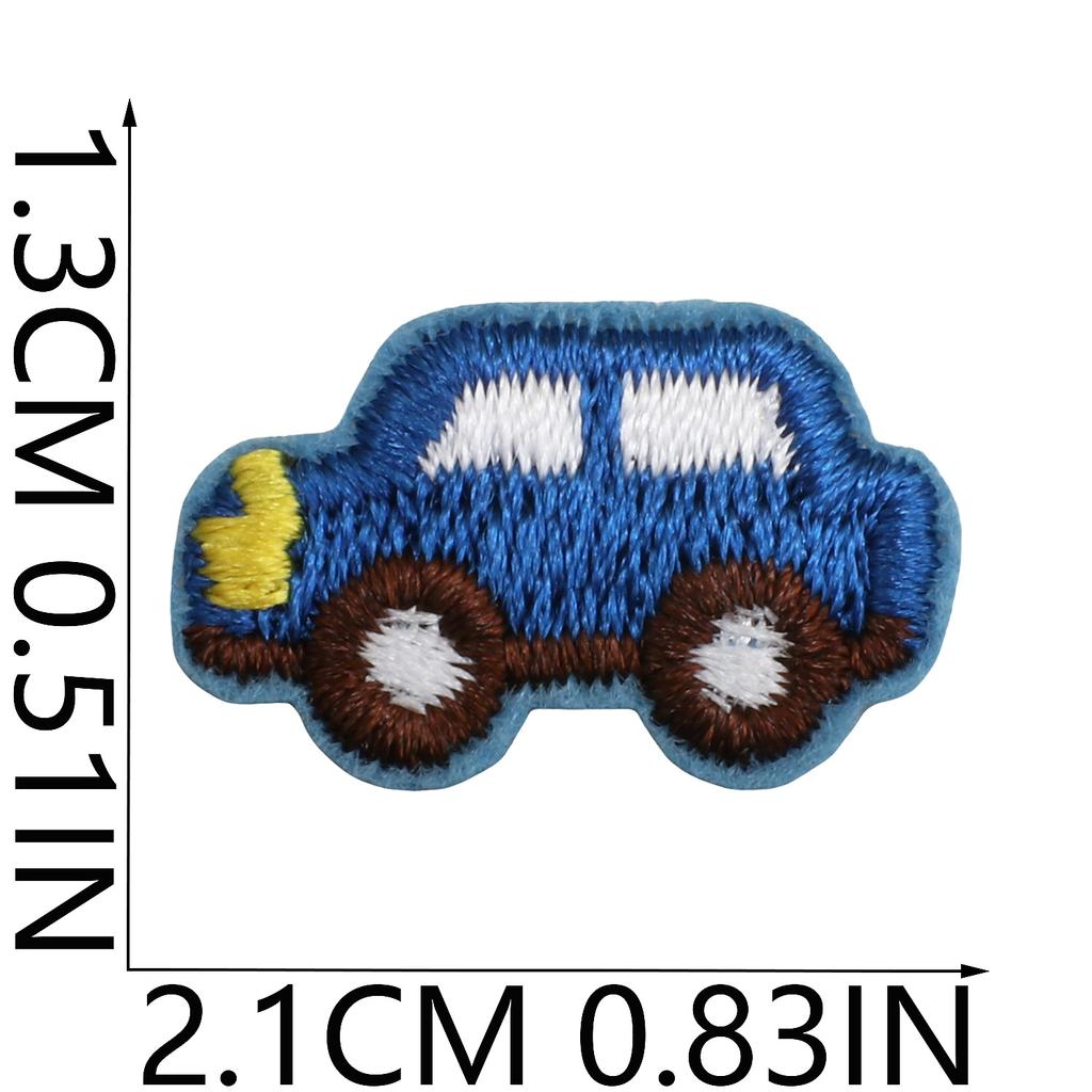 Malá vyšívaná látková nálepka Korejská ruční výroba DIY Štěně Pes Mini nášivka Nálepka Roztomilá Auto Květina Vyšívaný štítek