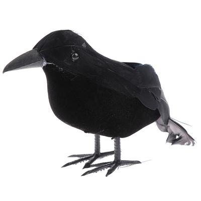 Halloween Schwarze Krähe Requisiten Realistische Rabe Gruselige Gefiederte Krähen Haus Dekor