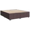 Box Spring Bed with Mattress Dark Brown 200 x 200 cm Fabric