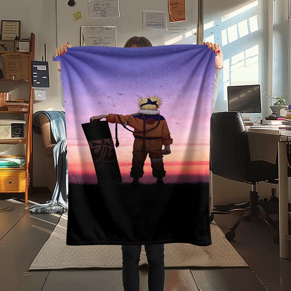 1Pc Cartoon Print Flannel Blanket, High Quality Comfortable for All Seasons, Home Decor, Warmth and Comfort, Perfect for Christmas Birthday Gift