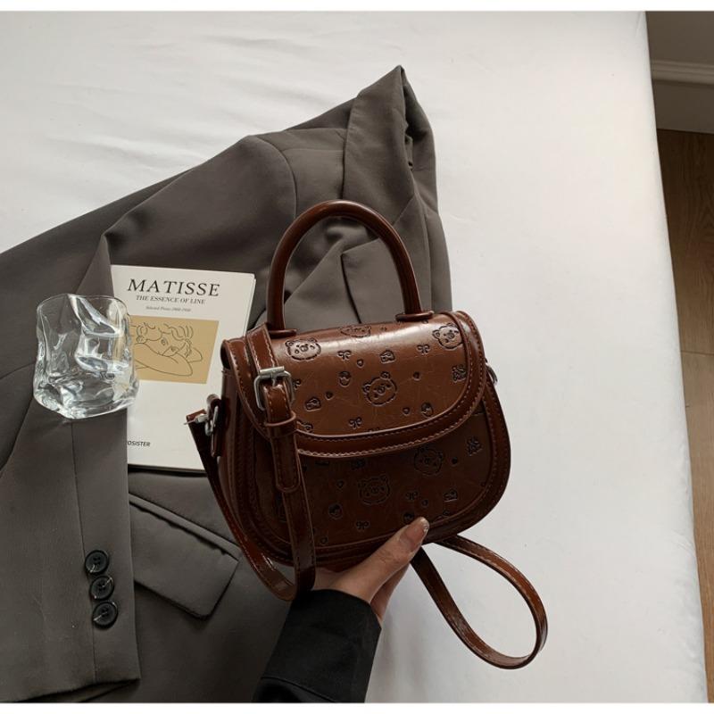 

Сумка премиум-текстуры, маленькая, женская, летняя, новая, модный нишевый дизайн, сумка-мессенджер, женская, портативная сумка-седло коричневый