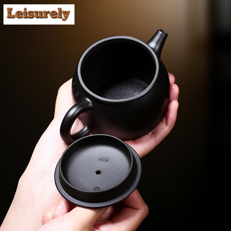 240ml Yixing Purple Clay čajová konvice Ručně vyráběná velká ráže Raw Ore Dahongpao Reduction Pražení bahenní konvice s filtrem Zisha čaj
