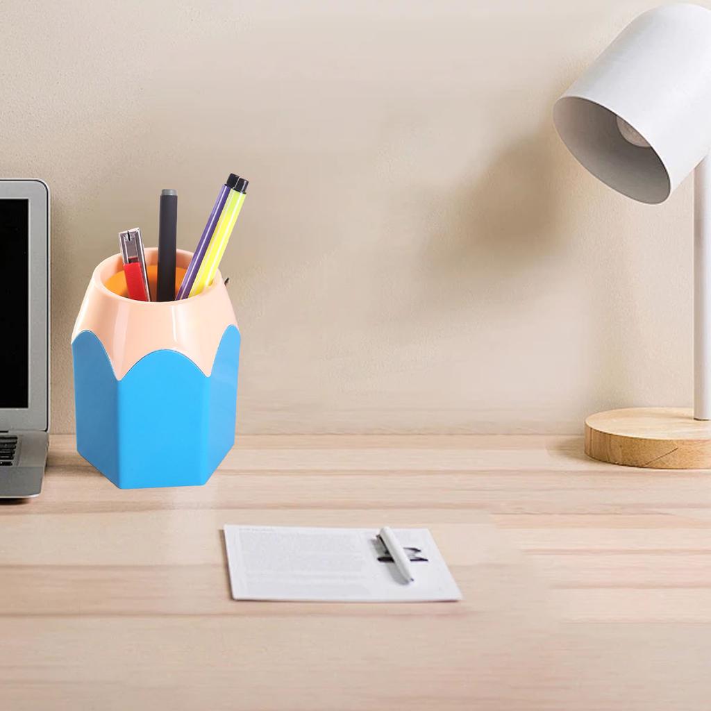 Desktop Pen Holder Multifunctional Space Saving Colorful Pencil Stationery   for Home Classroom