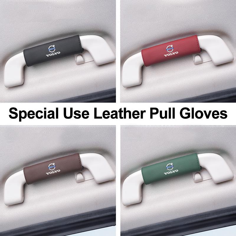 Car Interior Handle Protection Cover Roof Pull Gloves For Volvo S80 S60 XC90 T6 S90 C30 XC60 V50 FH16 AWD V70 V60 XC40 FH500 V40