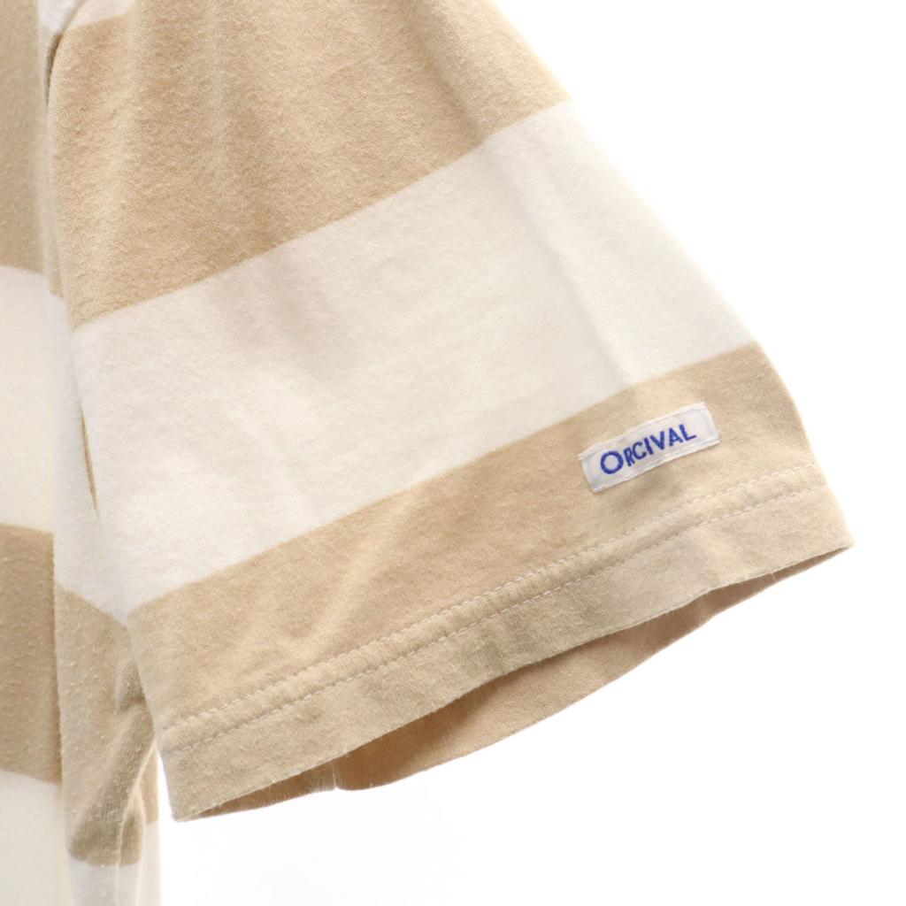 Orcival Made In Japan Border Pattern Short Sleeve Boat Neck Basque Shirt Men's Used