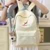 Schoolbag Cute Cartoon Embroidered Backpack Female Student Schoolbag Large Capacity Simple College Style Spot Backpack