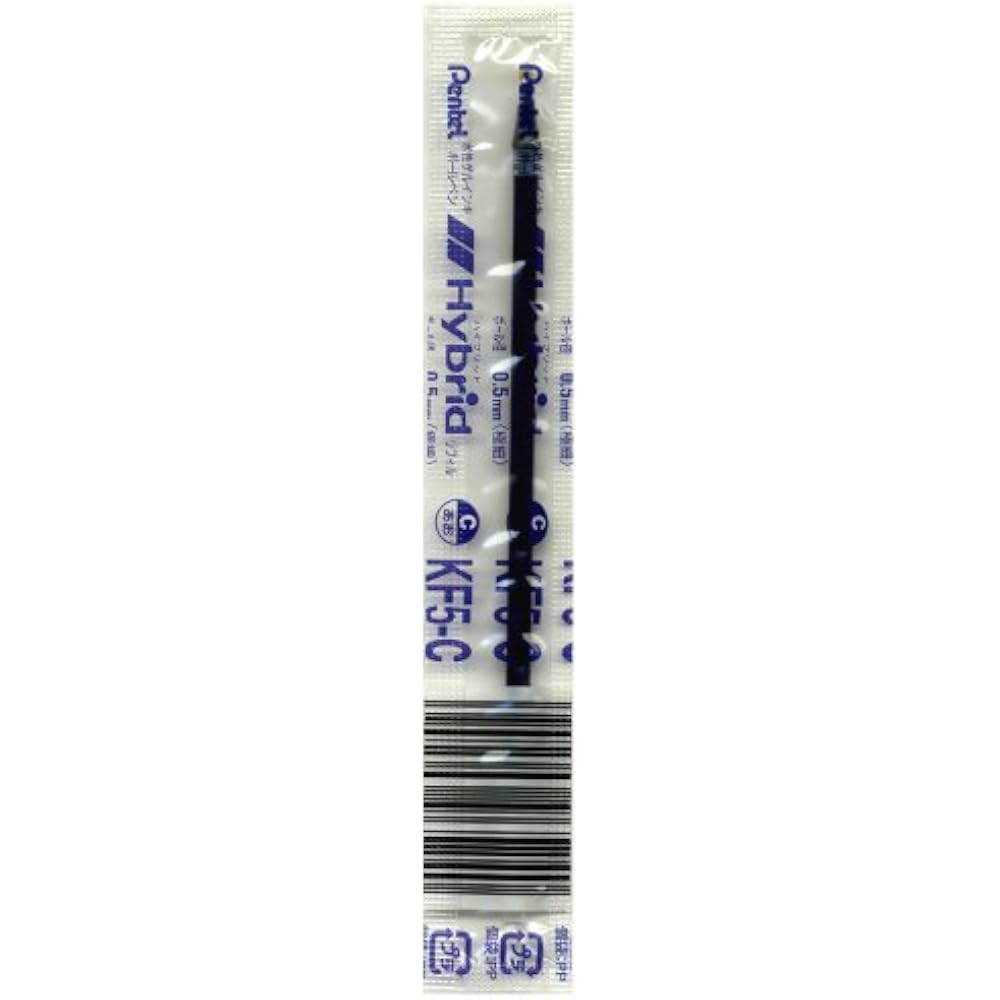 Pentel Ballpoint Pen Refill Hybrid 0.5 Blue KF5-C, Set of 10