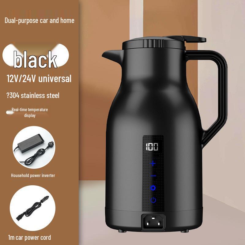 Universal Smart Car Electric Kettle - Large Capacity, Quick Boil, Insulated Cup