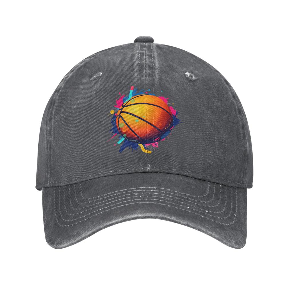 Funny Basketball Sun Baseball Cap  Casual UnisexTeens Washed Hip Hop Hats High Quality Outdoor Sports Baseball Caps Gift Idea