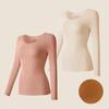 2er Pack Damen Thermo-Unterwäsche - Nahtlose spurenlose Unterhemden, Leichte warme Basisschicht geeignet für Herbst und Winter