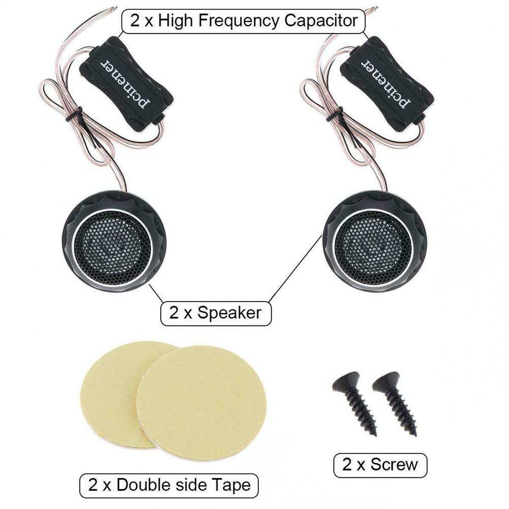 2pcs T280 Car High Fidelity Stereo Speaker Tweeter Car Modified Car Audio Dome Tweeters 12V 140W High Frequency Capacitor