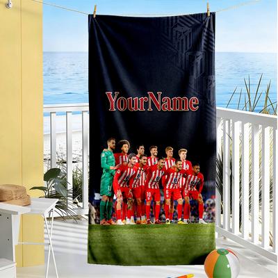 Atletico Madrid Personalized Name Beach Towel High Absorbency & Quick-Dry Portable for SwimmingBeachCamping Travel Beach AccessoriesGym