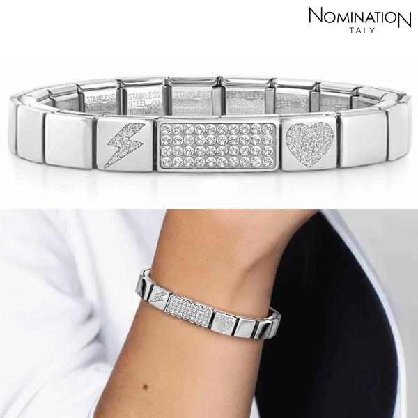 Nomination Glam Combination Bracelet Cubic Glitter Symbol Steel Women'S Bracelet Set Glam06