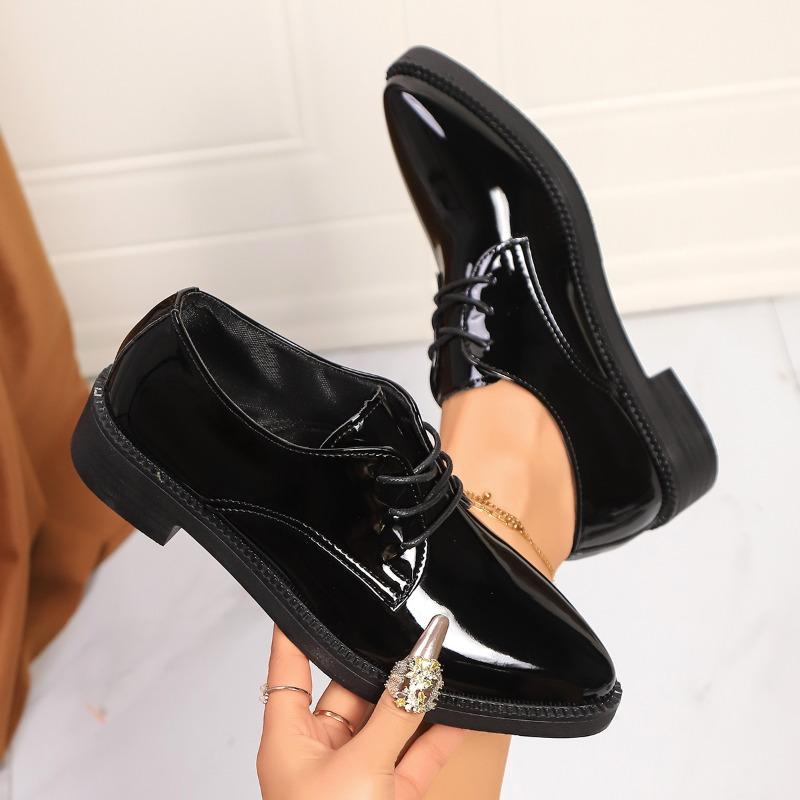 Fashion 2025 Summer Fashion Loafers Women's High Heels Classics Office & Career Pumps Women Lace Up Low Heel Plus Size Outdoor Shoes