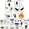 Halloween Felt Terrifying Door Stickers With Wicked Demons And Vampires For Haunted House Vibes