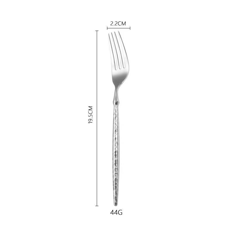 304 Stainless Steel Diamond Hammer Pattern Cutlery Set: Knife, Fork, Spoon for Hotel & Restaurant