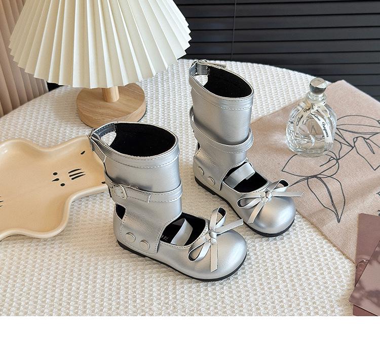 2025 Spring/Autumn Waterproof Leather Shoes for Girls - Soft Sole Children's Fashion Footwear