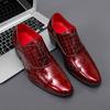 New Men Formal Shoes High Heels Oxfords Soft Mocassins Male Flower Red Height Increase White Dress Driving Wedding Boat Shoes