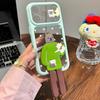 Cute bracket second change apple 11promax mobile phone case suitable for iphone11 transparent case dopamine hard case