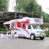 LYZRC New 1:32 Diecast & Toy Recreational Vehicles RV Alloy Car Model Collectibles Camper Van Motorhome Touring Sound Light Car Toys Gifts