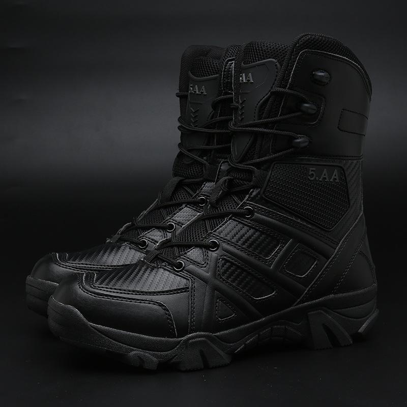 Outdoor military camouflage boots autumn and winter high-top medium-top wild desert training boots men's high-top shoes Martin boots