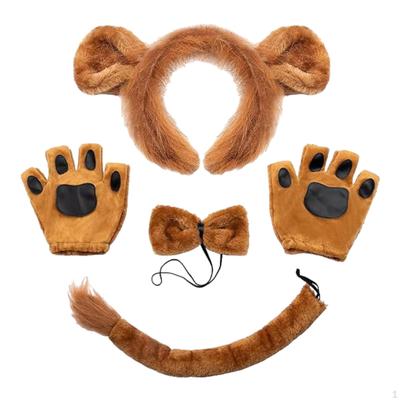 Bedårende dyreører og halesett for utkledningsmoro