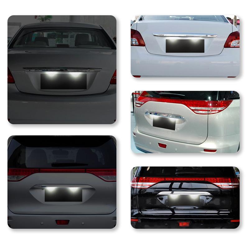 For Toyota Corolla E11 Crown S180 Starlet EP91 Vios Previa ACR50 GSR50 18-SMD Led License Plate Lights Auto Parking Tag Lamps