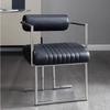 Creative Modern Simple Style Dining Chairs Stainless Steel Frame Seat Household Leisure Stool Soft Comfort Single Dining Rest Fu