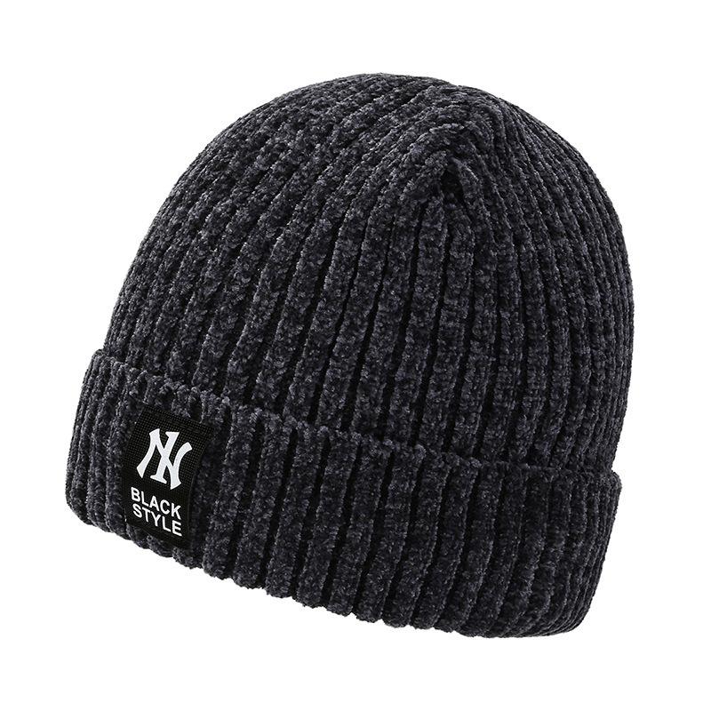 Cappello da uomo in pile lavorato a maglia, cappello in lana ciniglia con protezione per le orecchie, cappello da ciclismo invernale da esterno per giovani uomini, cappello termico