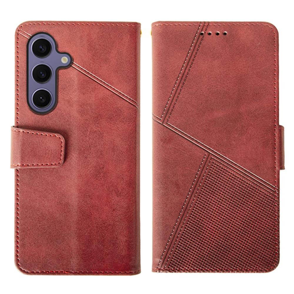 

IDEWEI For Samsung Galaxy S25+ Case Leather Wallet Phone Cover Stand Calf Texture A