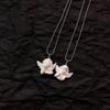 Cute Cupid Angel Pendant Stainless Steel Necklace for Women Long Chain Baby Shaped Neck Jewelry Sweet Gifts for Friendship