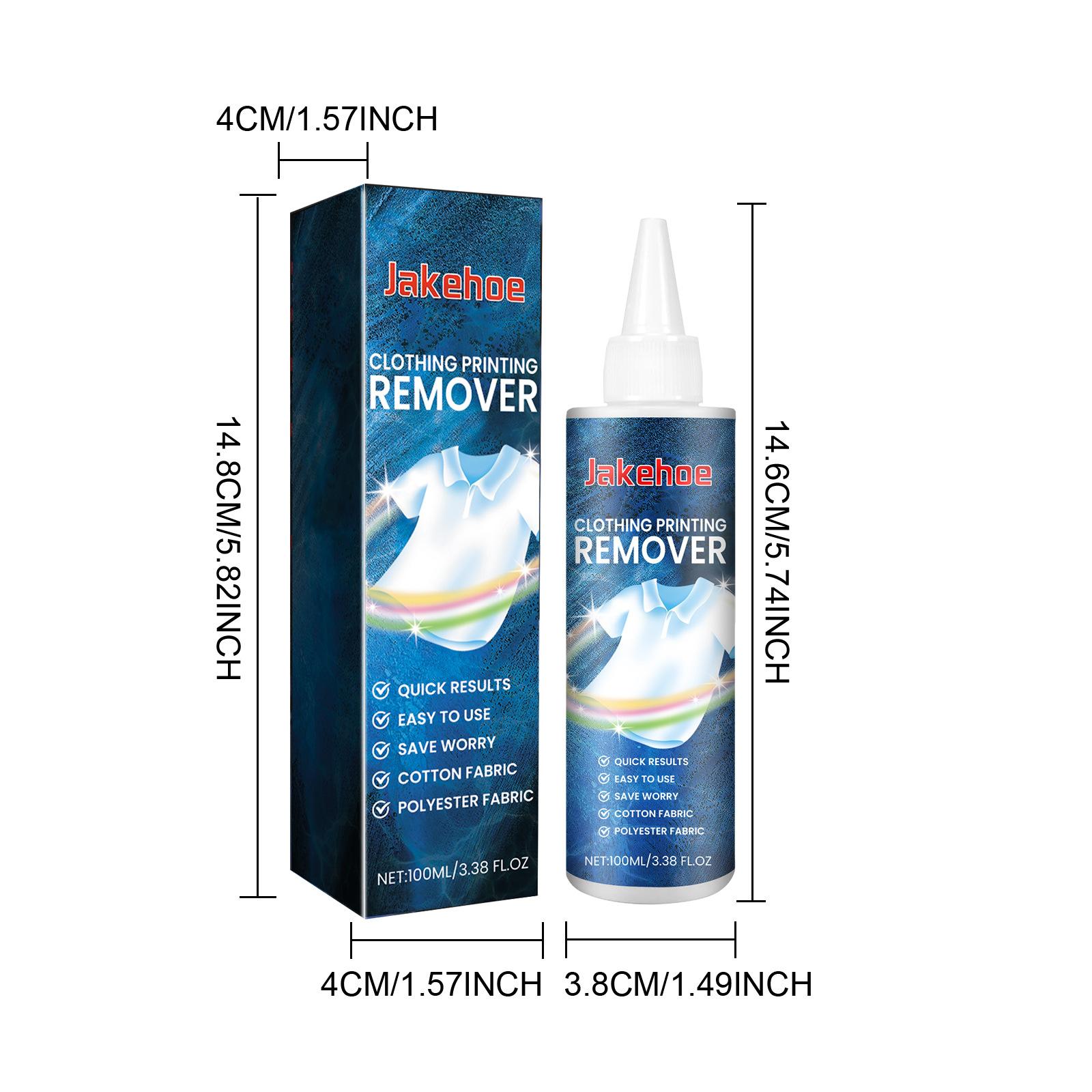 

Средство для удаления печати с одежды Чистка одежды Удаление рисунка печати на ткани Буквенный рисунок Чистящее средство Защищает одежду Удаляет клей 100ml