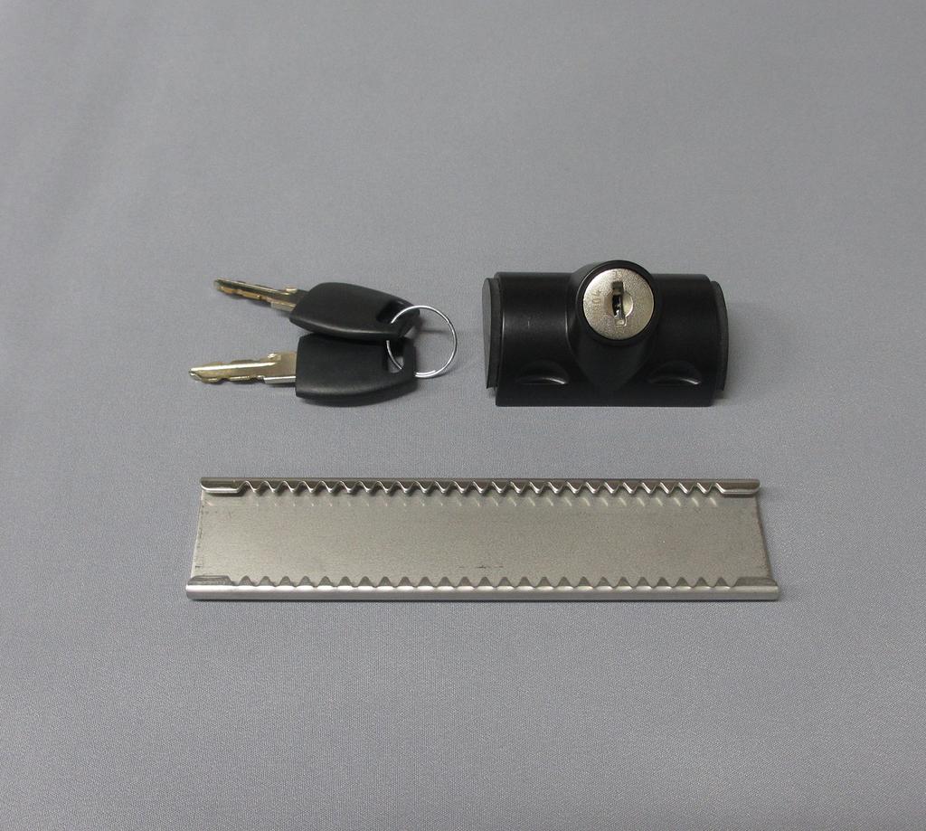 Nomuratec Window Security Device, Black, Approx. 12cm Wide x 3.2cm Deep x 3.6cm High, NEW, Keyed Slide Lock, N-3084