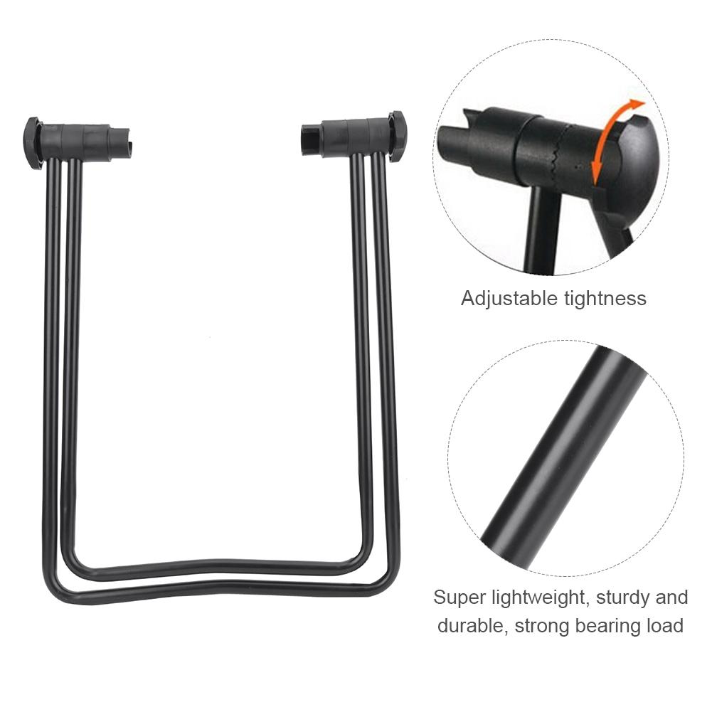 Black Thin Wall Steel Tube Bike Kickstand Support Bracket Bicycle U Shape Foot Rack Parking Frame