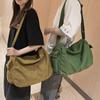 Single Shoulder Bag, Men's New Japanese Style Simple Canvas Crossbody Bag, Instagram Trendy Brand Shoulder Bag, Student Backpack, Mailman Bag