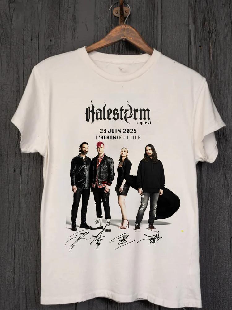 

NEW Halestorm 2025 Siganture Tour T Shirt White All Size S-5XL AM722 Unisex T-Shirt M