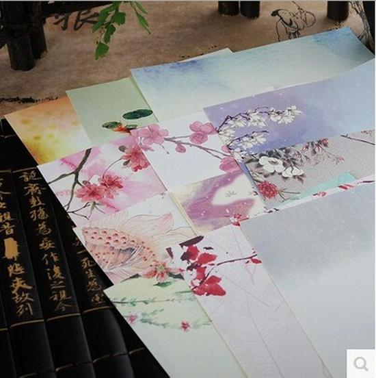 In Stock B5 Chinese Style Letterhead with Aesthetic Ink Painting Design