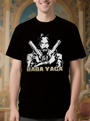 John Wick Baba Yaga Film Grafik T-Shirt - Schwarzes T-Shirt mit...
