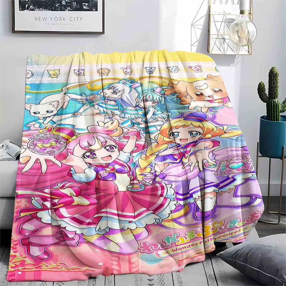 1PC WonderfulPrecur,Winx Club Print Flannel Blanket, High Quality All Seasons, Home Decor, Warmth and Comfort, Perfect for Christmas Gifts