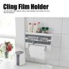 Plastic Wrap Storage Rack Cling Film Dispenser Cutter Paper Towel Holder Kitchen Supplies
