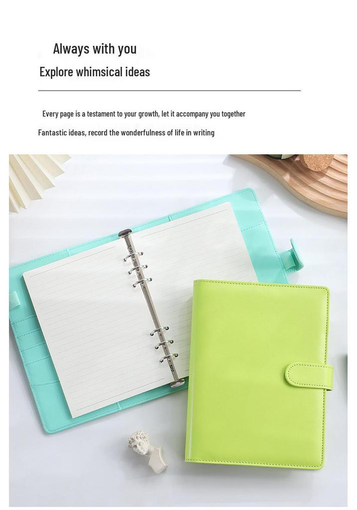 Macaron PU Loose-Leaf Notebook for Creative Budget and Financial Planning