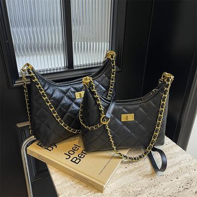 Underarm Bag Women's Large-capacity 2025 New Summer Niche Diamond Chain Bag Fashionable Shoulder Crossbody Small Square Bag