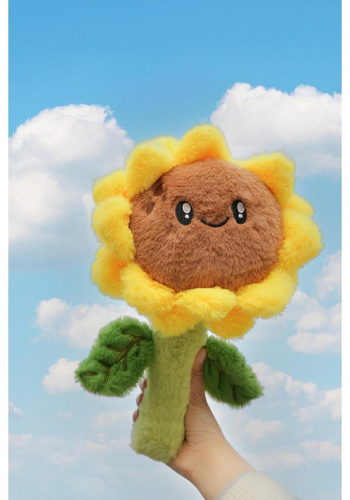Soft Sunflower Plush Toy: Cute Expression Pillow or Wedding Ornament